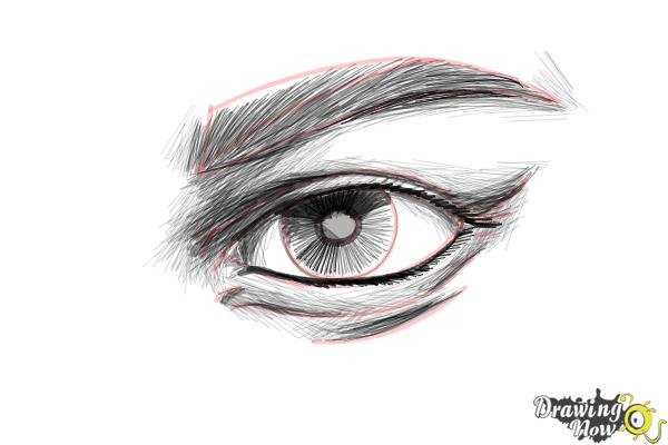 How to Draw an Eye Step by Step - Step 10