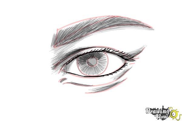 How to Draw an Eye Step by Step - Step 9