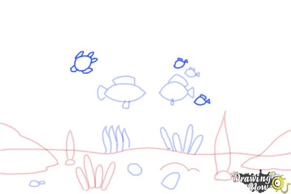 How to Draw an Underwater Scenehow to Draw an Underwater Scene - Step 6 How to Draw an Underwater Scenehow to Draw an Underwater Scene - Step 6