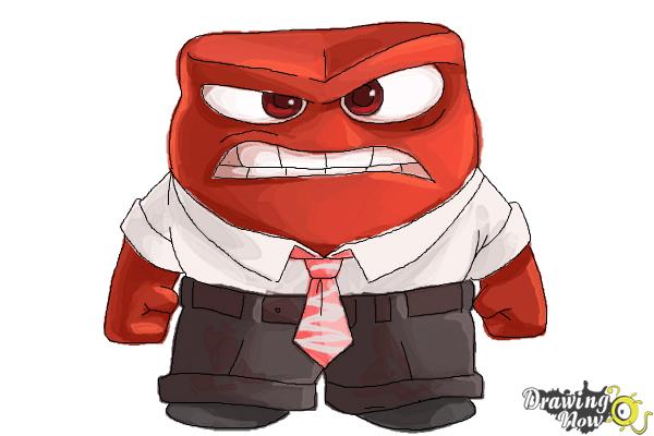 How to Draw Anger from Inside Out - Step 10 How to Draw Anger from Inside Out - Step 10