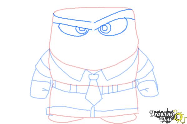 How to Draw Anger from Inside Out - Step 7 How to Draw Anger from Inside Out - Step 7