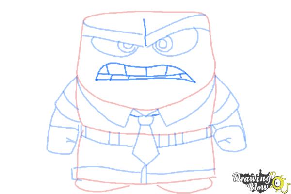 How to Draw Anger from Inside Out - Step 8 How to Draw Anger from Inside Out - Step 8