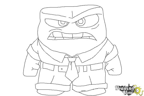 How to Draw Anger from Inside Out - Step 9 How to Draw Anger from Inside Out - Step 9
