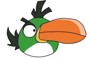 How to Draw Angry Bird Hal, Green Bird, Boomerang Bird