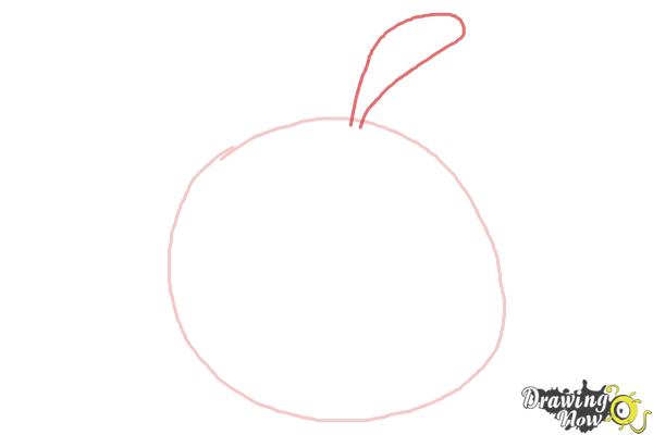 How to Draw Angry Bird Stella, Pink Bird - Step 2 How to Draw Angry Bird Stella, Pink Bird - Step 2
