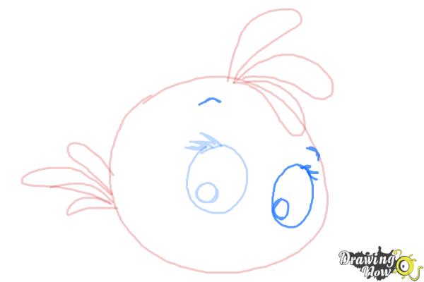 How to Draw Angry Bird Stella, Pink Bird - Step 7 How to Draw Angry Bird Stella, Pink Bird - Step 7