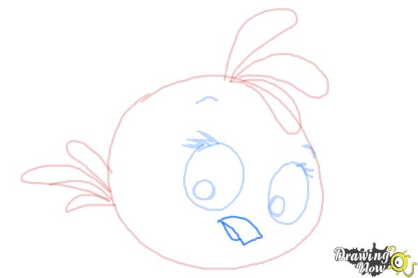 How to Draw Angry Bird Stella, Pink Bird - Step 8 How to Draw Angry Bird Stella, Pink Bird - Step 8