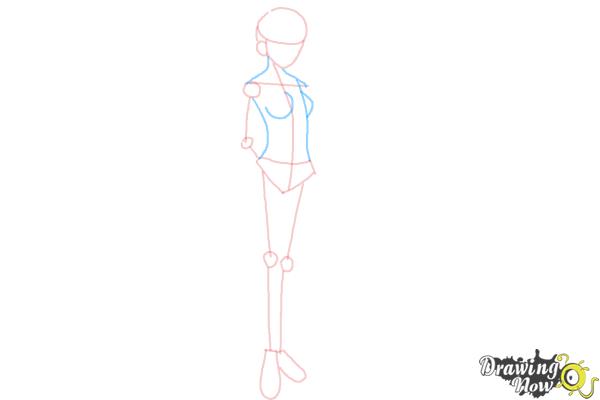How to Draw Anime Body (Ver 2) - Step 6 How to Draw Anime Body (Ver 2) - Step 6