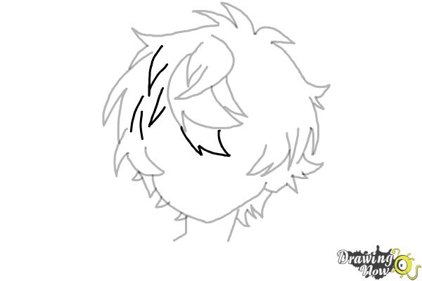 How to Draw Anime Boy Hair - Step 12 How to Draw Anime Boy Hair - Step 12