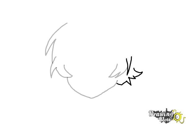 How to Draw Anime Boy Hair - Step 5 How to Draw Anime Boy Hair - Step 5