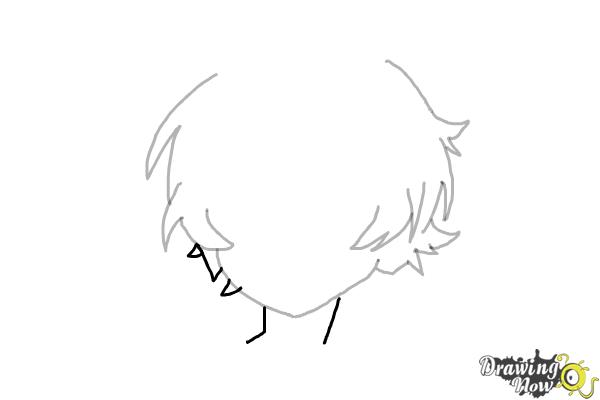 How to Draw Anime Boy Hair - Step 7 How to Draw Anime Boy Hair - Step 7