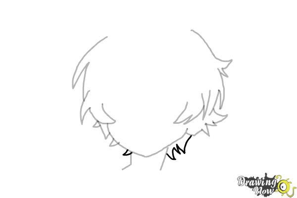 How to Draw Anime Boy Hair - Step 8 How to Draw Anime Boy Hair - Step 8
