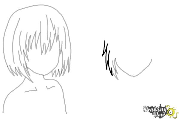 How to Draw Anime Girl Hair - Step 12 How to Draw Anime Girl Hair - Step 12