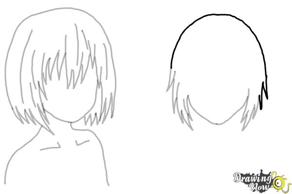 How to Draw Anime Girl Hair - Step 14 How to Draw Anime Girl Hair - Step 14