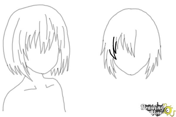 How to Draw Anime Girl Hair - Step 17 How to Draw Anime Girl Hair - Step 17