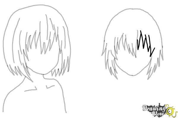 How to Draw Anime Girl Hair - Step 18 How to Draw Anime Girl Hair - Step 18