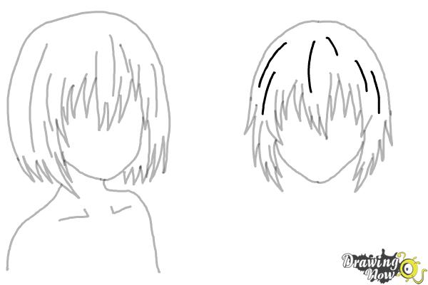 How to Draw Anime Girl Hair - Step 19 How to Draw Anime Girl Hair - Step 19