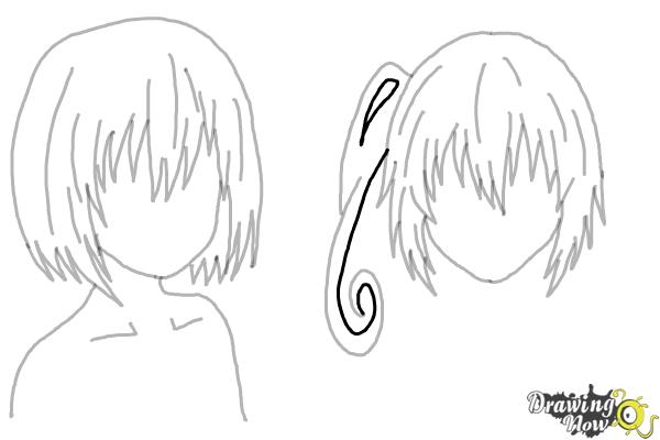 How to Draw Anime Girl Hair - Step 21 How to Draw Anime Girl Hair - Step 21
