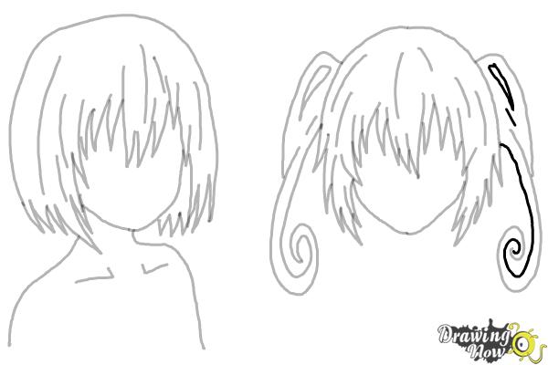 How to Draw Anime Girl Hair - Step 23 How to Draw Anime Girl Hair - Step 23