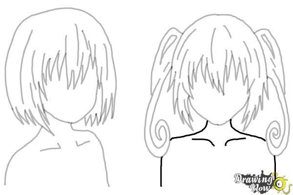 How to Draw Anime Girl Hair - Step 24 How to Draw Anime Girl Hair - Step 24