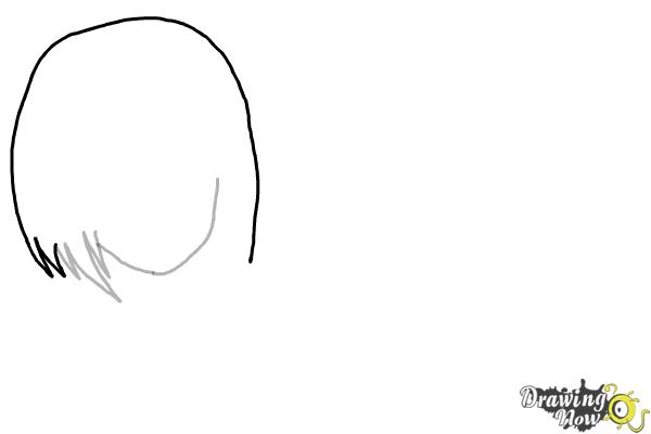 How to Draw Anime Girl Hair - Step 3 How to Draw Anime Girl Hair - Step 3