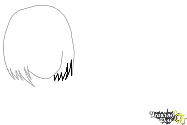 How to Draw Anime Girl Hair - Step 4 How to Draw Anime Girl Hair - Step 4
