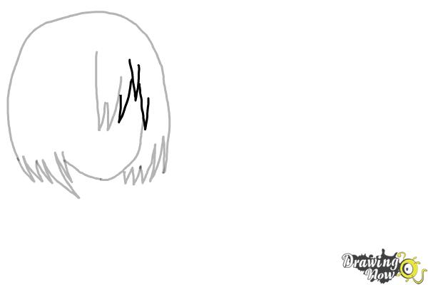 How to Draw Anime Girl Hair - Step 6 How to Draw Anime Girl Hair - Step 6