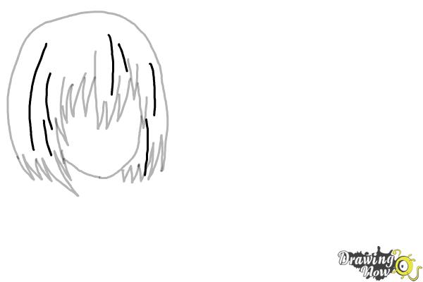 How to Draw Anime Girl Hair - Step 8 How to Draw Anime Girl Hair - Step 8