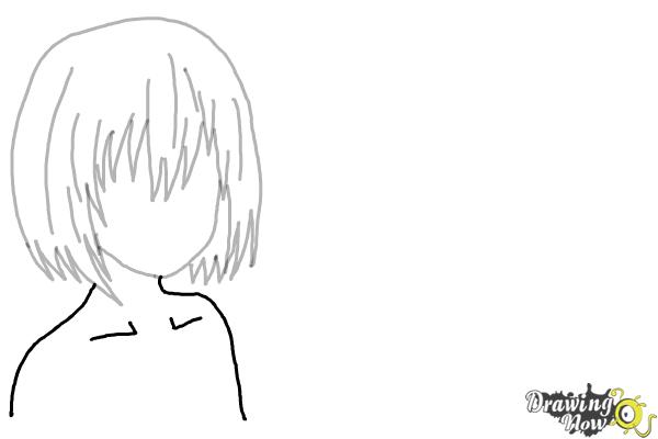 How to Draw Anime Girl Hair - Step 9 How to Draw Anime Girl Hair - Step 9