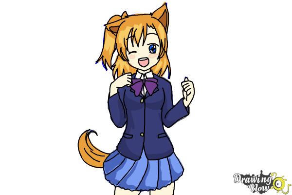 How to Draw Anime Girl - Step 11 How to Draw Anime Girl - Step 11