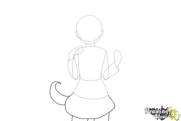 How to Draw Anime Girl - Step 4 How to Draw Anime Girl - Step 4