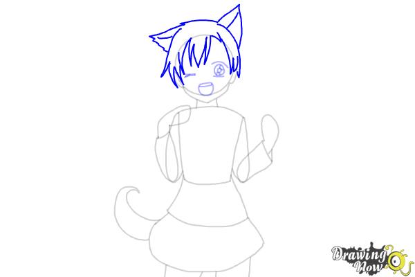 How to Draw Anime Girl - Step 6 How to Draw Anime Girl - Step 6