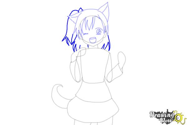 How to Draw Anime Girl - Step 7 How to Draw Anime Girl - Step 7