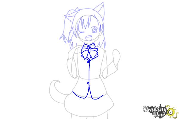 How to Draw Anime Girl - Step 8 How to Draw Anime Girl - Step 8