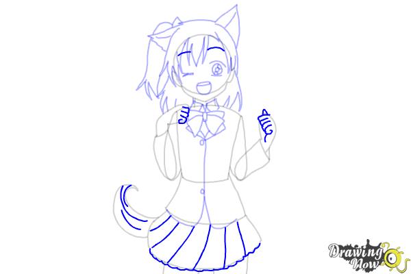 How to Draw Anime Girl - Step 9 How to Draw Anime Girl - Step 9