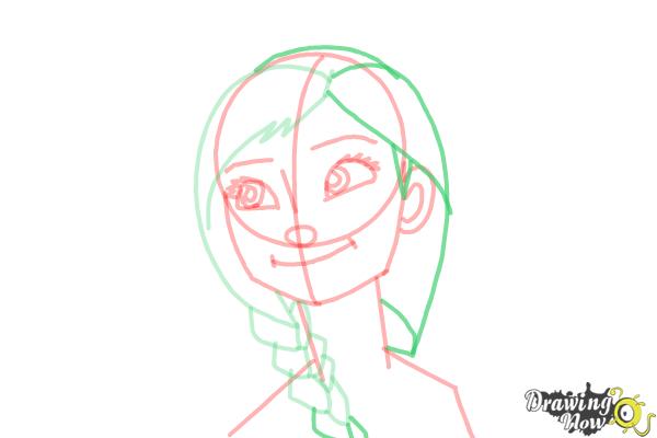 How to Draw Anna Easy - Step 12 How to Draw Anna Easy - Step 12