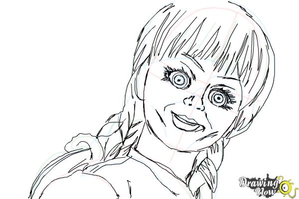 How to Draw Annabelle - Step 9 How to Draw Annabelle - Step 9