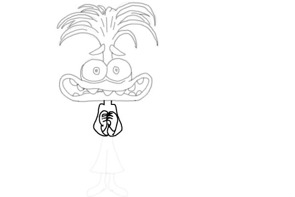 How to Draw Anxiety from Inside Out 2 - Step 11 How to Draw Anxiety from Inside Out 2 - Step 11