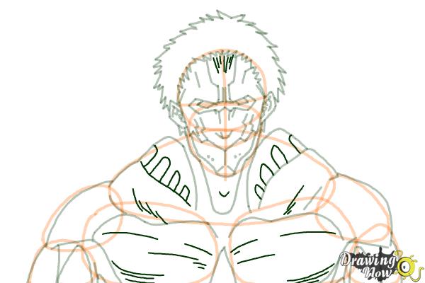 How to Draw Armored Titan from Shingeki No Kyojin - Step 9