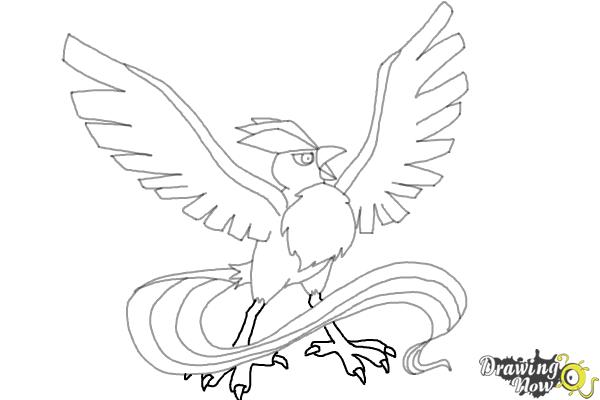 How to Draw Articuno from Pokemon - Step 9 How to Draw Articuno from Pokemon - Step 9