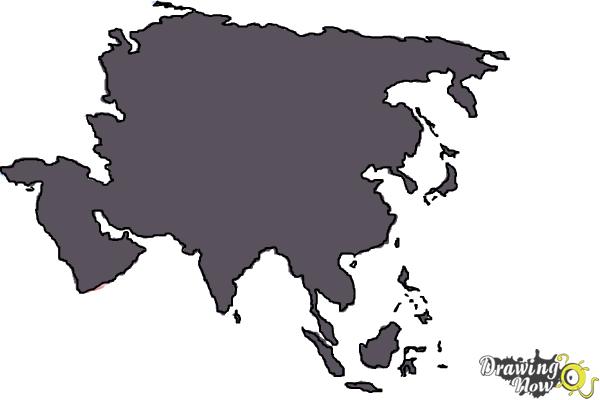 How to Draw Asia - Step 9 How to Draw Asia - Step 9