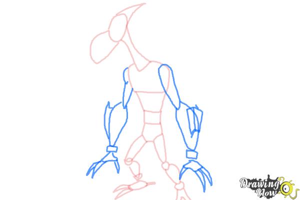 How to Draw Astrodactyl from Ben 10 Omniverse - Step 5 How to Draw Astrodactyl from Ben 10 Omniverse - Step 5