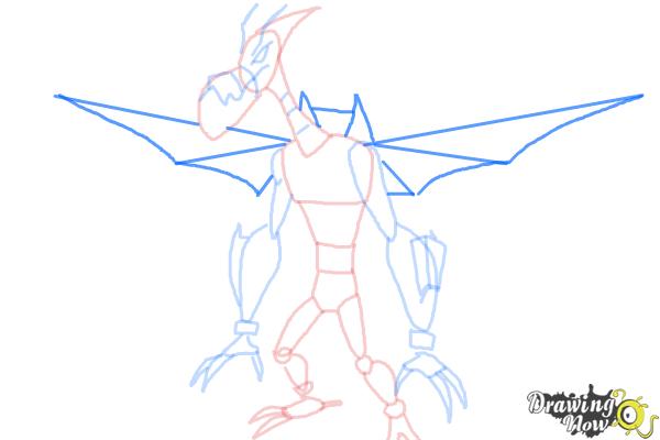 How to Draw Astrodactyl from Ben 10 Omniverse - Step 7 How to Draw Astrodactyl from Ben 10 Omniverse - Step 7