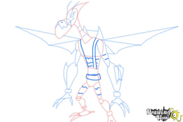 How to Draw Astrodactyl from Ben 10 Omniverse - Step 8 How to Draw Astrodactyl from Ben 10 Omniverse - Step 8
