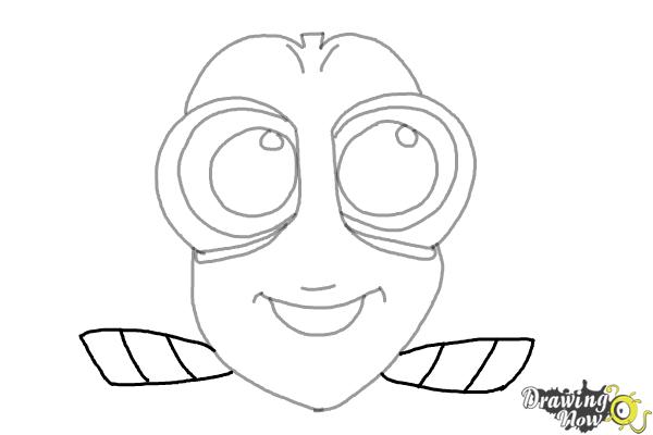 How to Draw Baby Dory From Finding Dory - Step 6 How to Draw Baby Dory From Finding Dory - Step 6