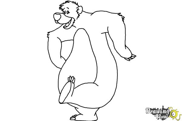 How to Draw Baloo From The Jungle Book - Step 9 How to Draw Baloo From The Jungle Book - Step 9