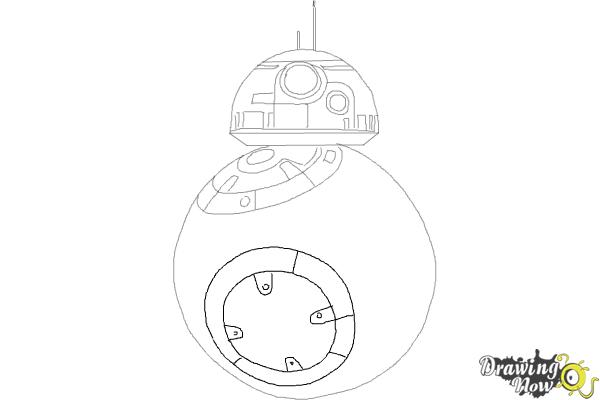 How to Draw BB-8 from Star Wars VII - Step 6 How to Draw BB-8 from Star Wars VII - Step 6