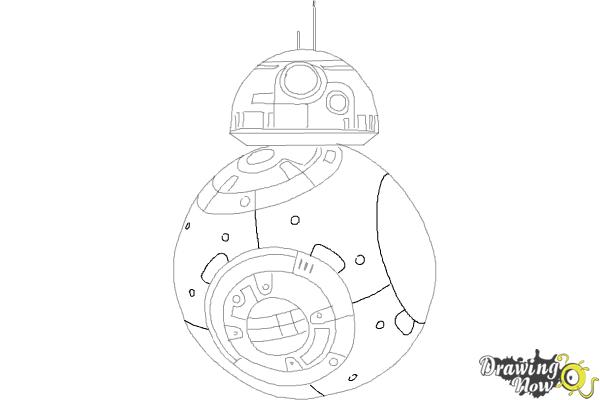 How to Draw BB-8 from Star Wars VII - Step 8 How to Draw BB-8 from Star Wars VII - Step 8
