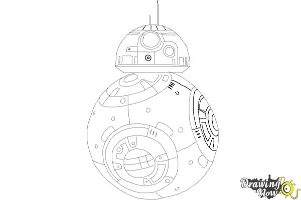 How to Draw BB-8 from Star Wars VII - Step 9 How to Draw BB-8 from Star Wars VII - Step 9