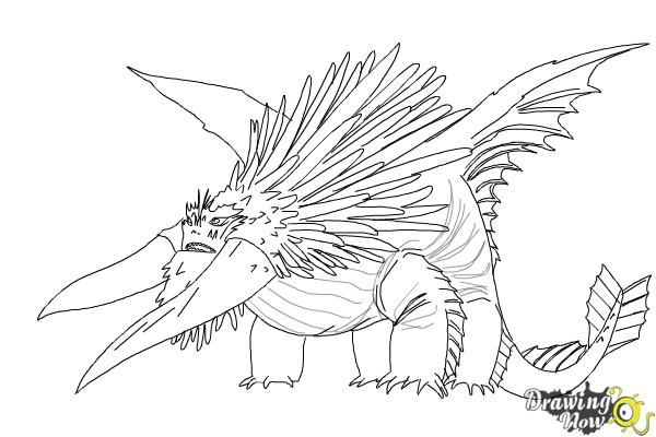 How to draw Bewilderbeast from How to Train Your Dragon 2 - Step 10 How to draw Bewilderbeast from How to Train Your Dragon 2 - Step 10
